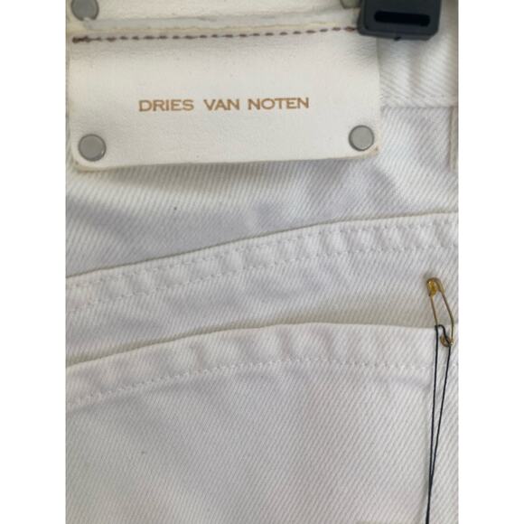 Dries Van Noten White Denim Jeans Straight Ankle Perry ~ Sz 29 NWT - Picture 6 of 6